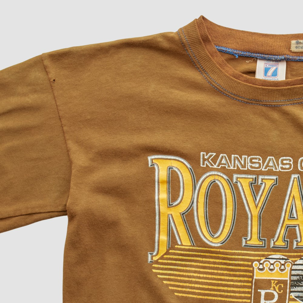 Kansas City Royals Logo 7 90s T-shirt - Brown - XVintage T-shirts