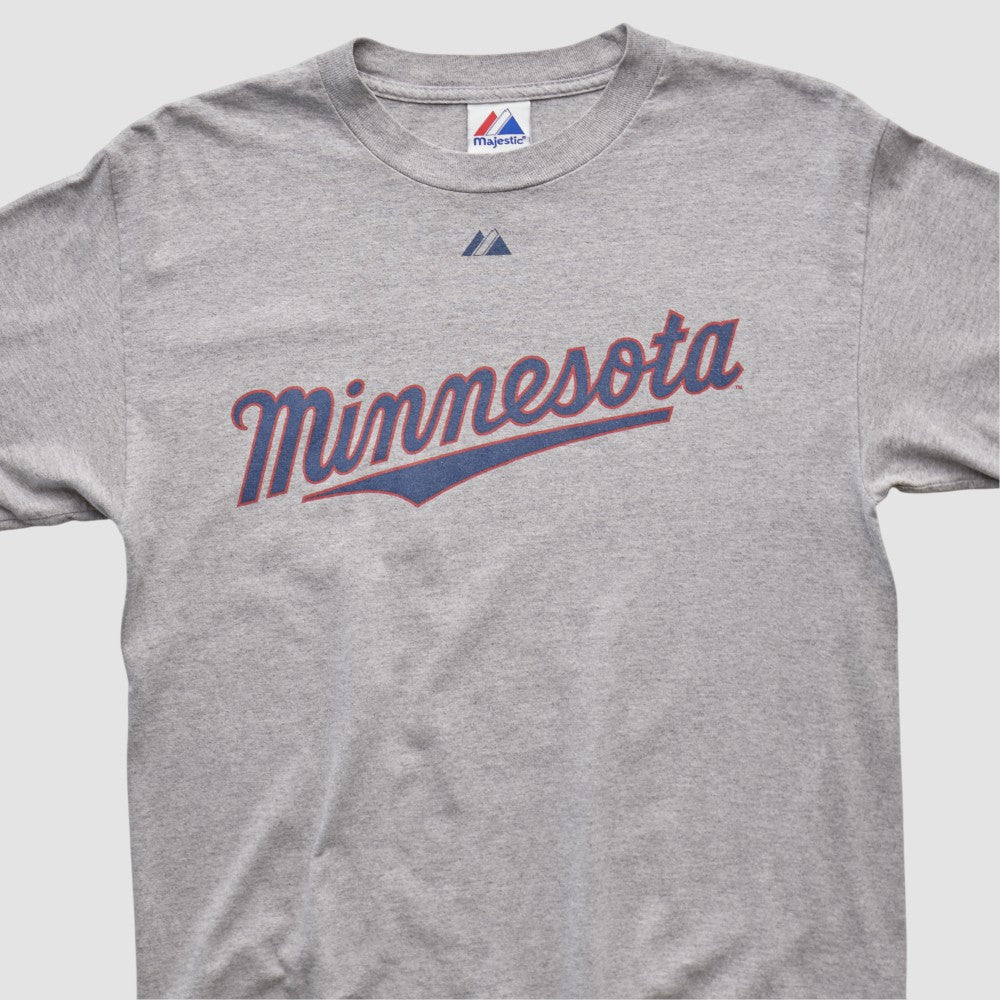 Minnesota Twins Majestic 2010 T-shirt - Heather Gray - XVintage T-shirts
