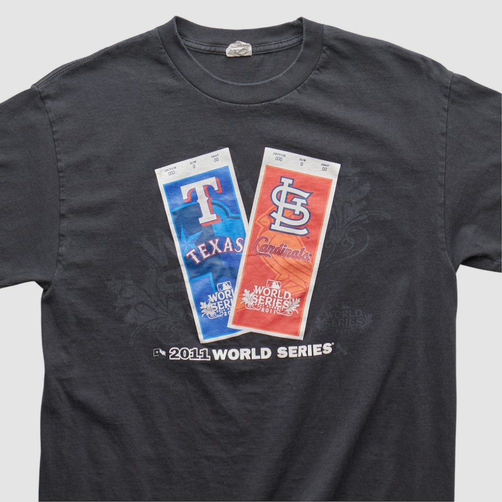 MLB World Series Alstyle 2011 T-shirt - Black - Vintage T-shirts