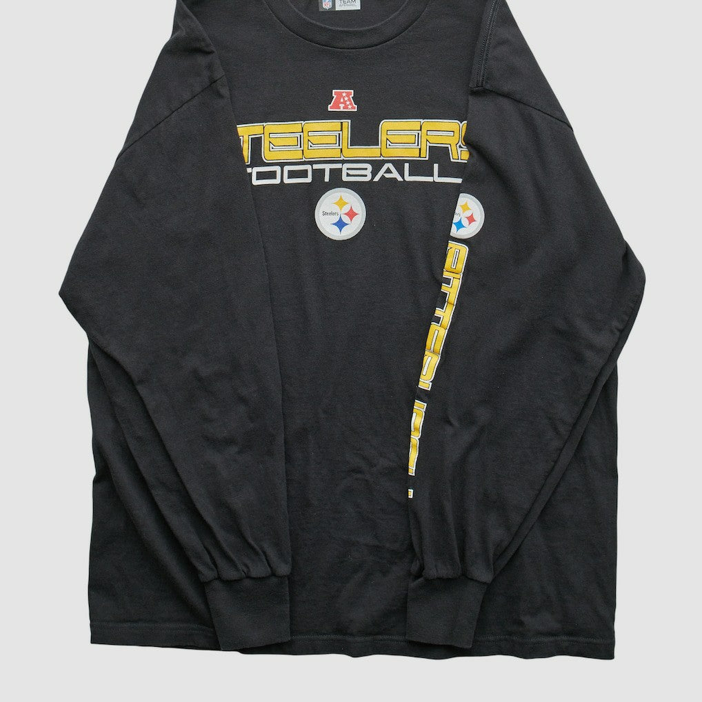 Pittsburgh Steelers NFL 2010s Long Sleeve T-shirt - Black T-shirts