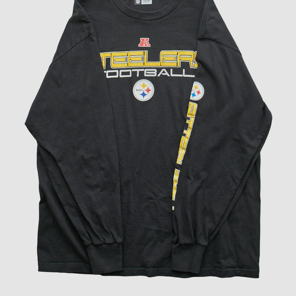 Pittsburgh Steelers NFL 2010s Long Sleeve T-shirt - Black T-shirts