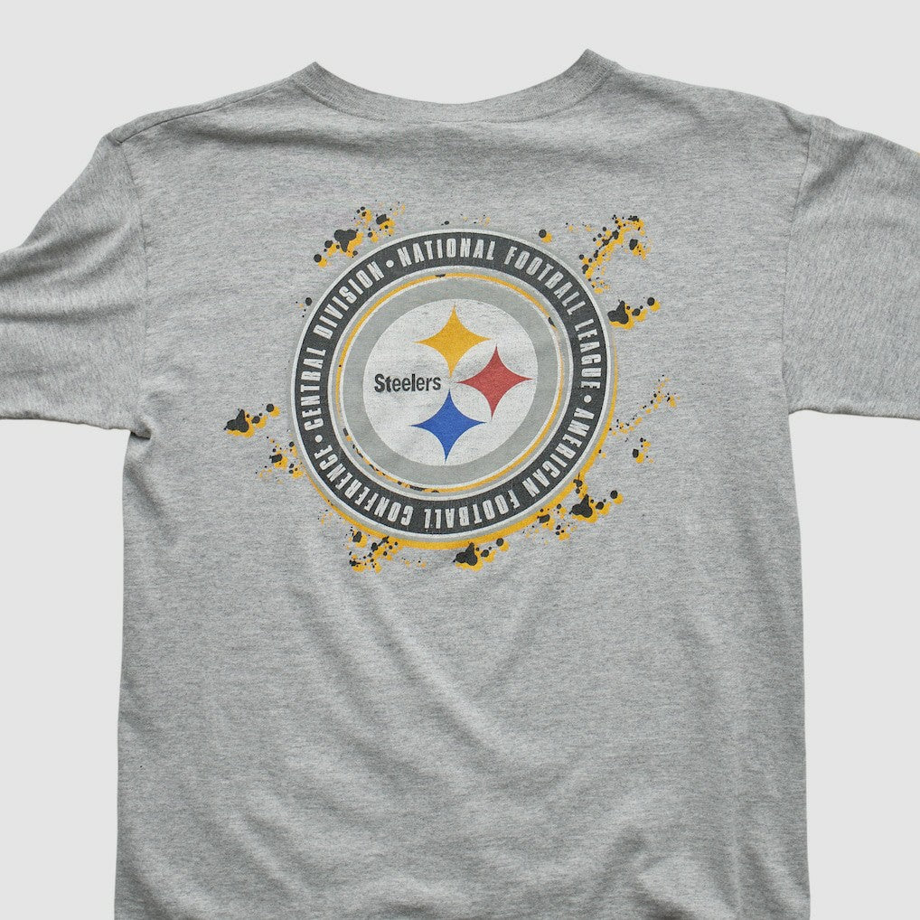 Pittsburgh Steelers Starter 90s Long Sleeve T-shirt - Heather Gray T-shirts