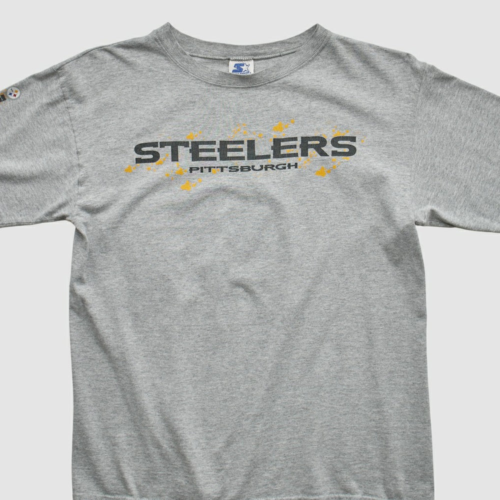 Pittsburgh Steelers Starter 90s Long Sleeve T-shirt - Heather Gray T-shirts