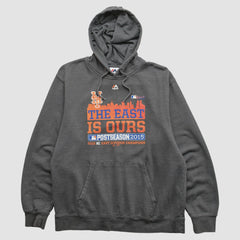 New York Mets Majestic 2015 Hooded Pullover Sweatshirt - Dark Heather Gray - XVintage Pullover