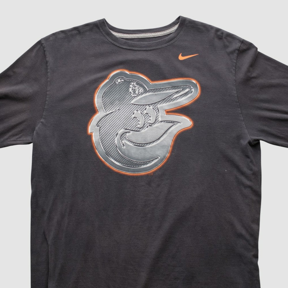 Baltimore Orioles Nike 2010s Long Sleeve T-shirt - Black - Vintage T-shirts