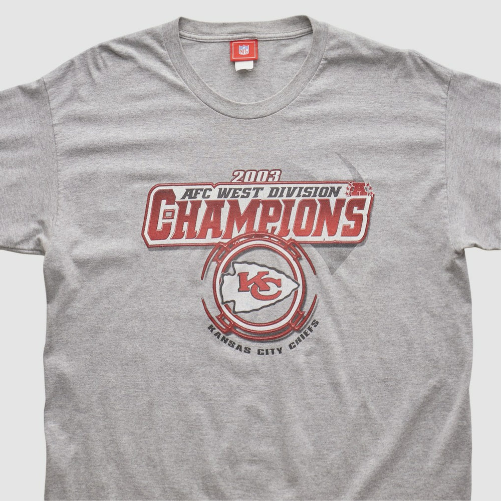 Kansas City Chiefs NFL 2003 Long Sleeve T-shirt - Heather Gray T-shirts