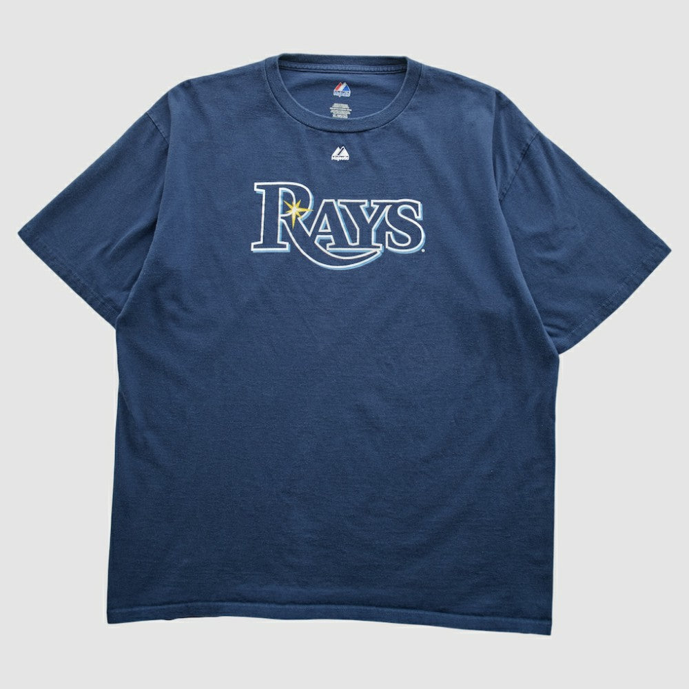 Tampa Bay Rays Majestic 2010s T-shirt - Navy - Vintage T-shirts