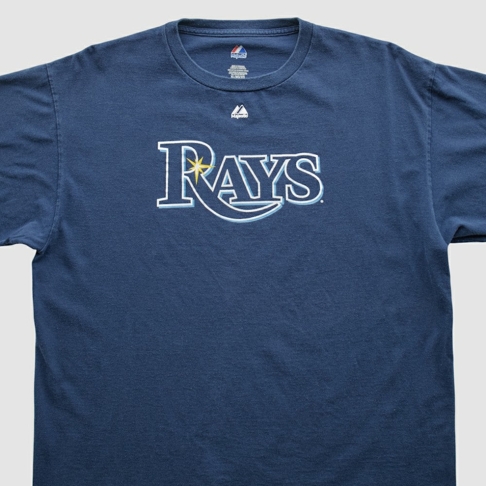 Tampa Bay Rays Majestic 2010s T-shirt - Navy - Vintage T-shirts
