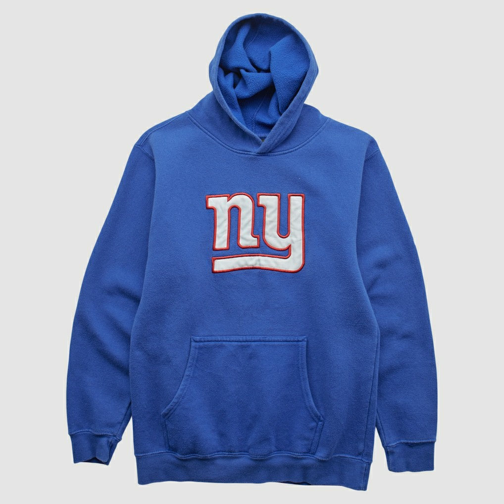 New York Giants Reebok 2000s Hooded Pullover Sweatshirt - Blue Pullover