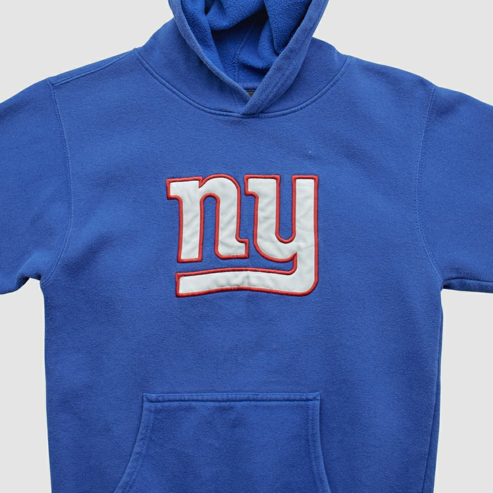 New York Giants Reebok 2000s Hooded Pullover Sweatshirt - Blue Pullover