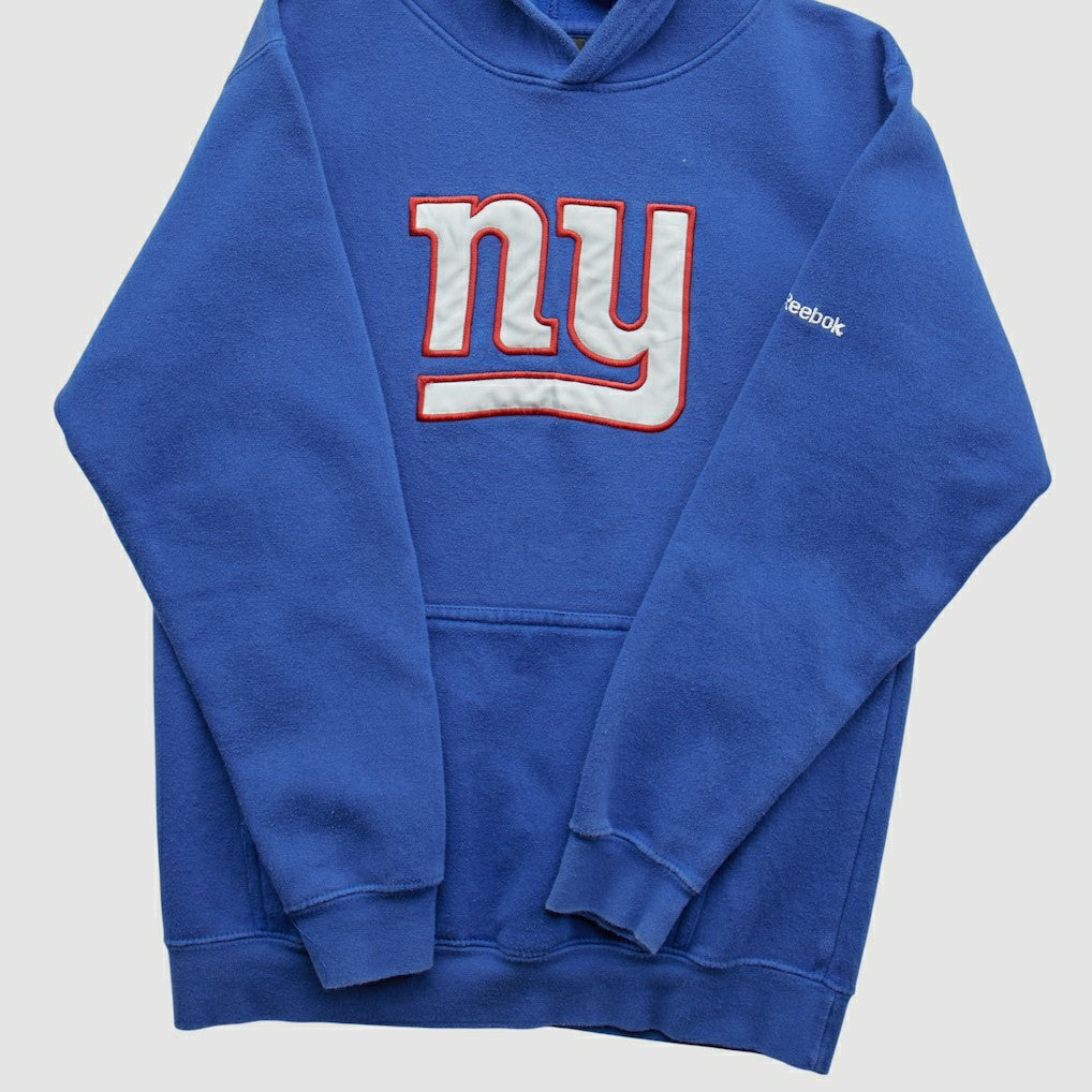 New York Giants Reebok 2000s Hooded Pullover Sweatshirt - Blue Pullover