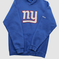 New York Giants Reebok 2000s Hooded Pullover Sweatshirt - Blue Pullover