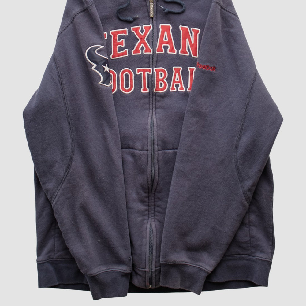 Houston Texans Reebok 2010s Hooded Full Zip Sweatshirt - Navy Sweatshirts