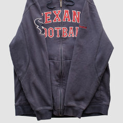 Houston Texans Reebok 2010s Hooded Full Zip Sweatshirt - Navy Sweatshirts