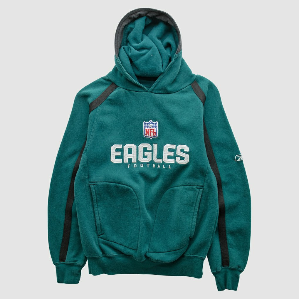 Philadelphia Eagles Reebok 2000s Hooded Pullover Sweatshirt - Teal Pullover