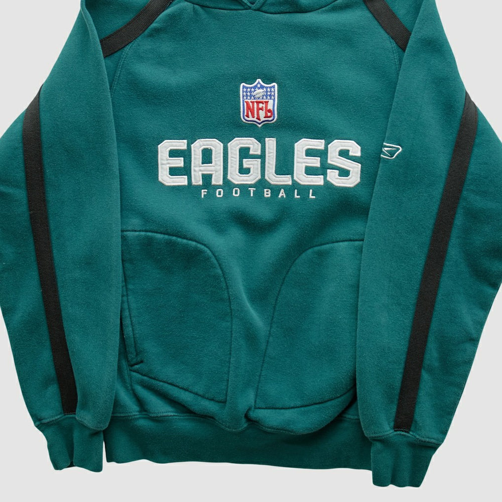 Philadelphia Eagles Reebok 2000s Hooded Pullover Sweatshirt - Teal Pullover