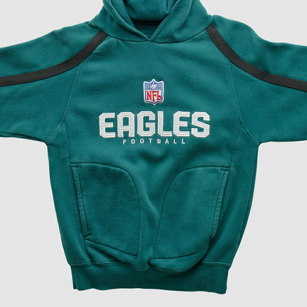 Philadelphia Eagles Reebok 2000s Hooded Pullover Sweatshirt - Teal Pullover