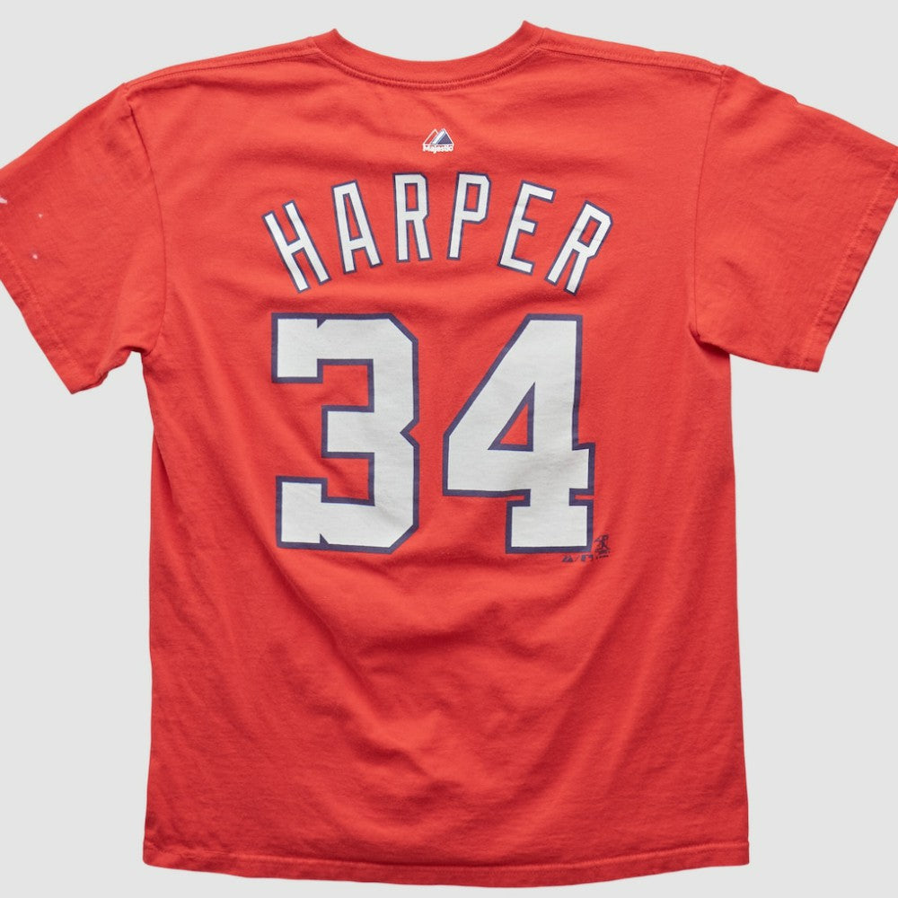 Washington Nationals Majestic 2000s T-shirt - Red - Vintage T-shirts