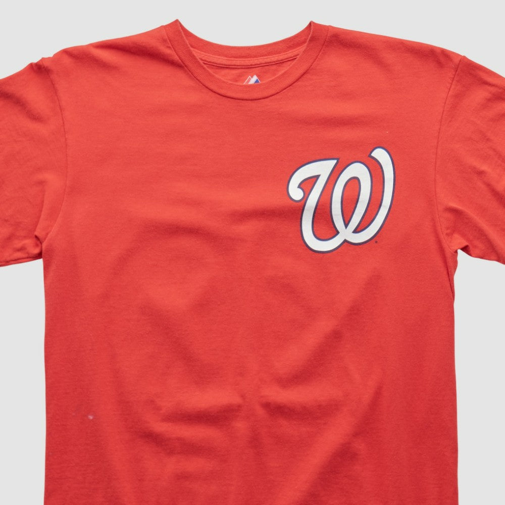Washington Nationals Majestic 2000s T-shirt - Red - Vintage T-shirts