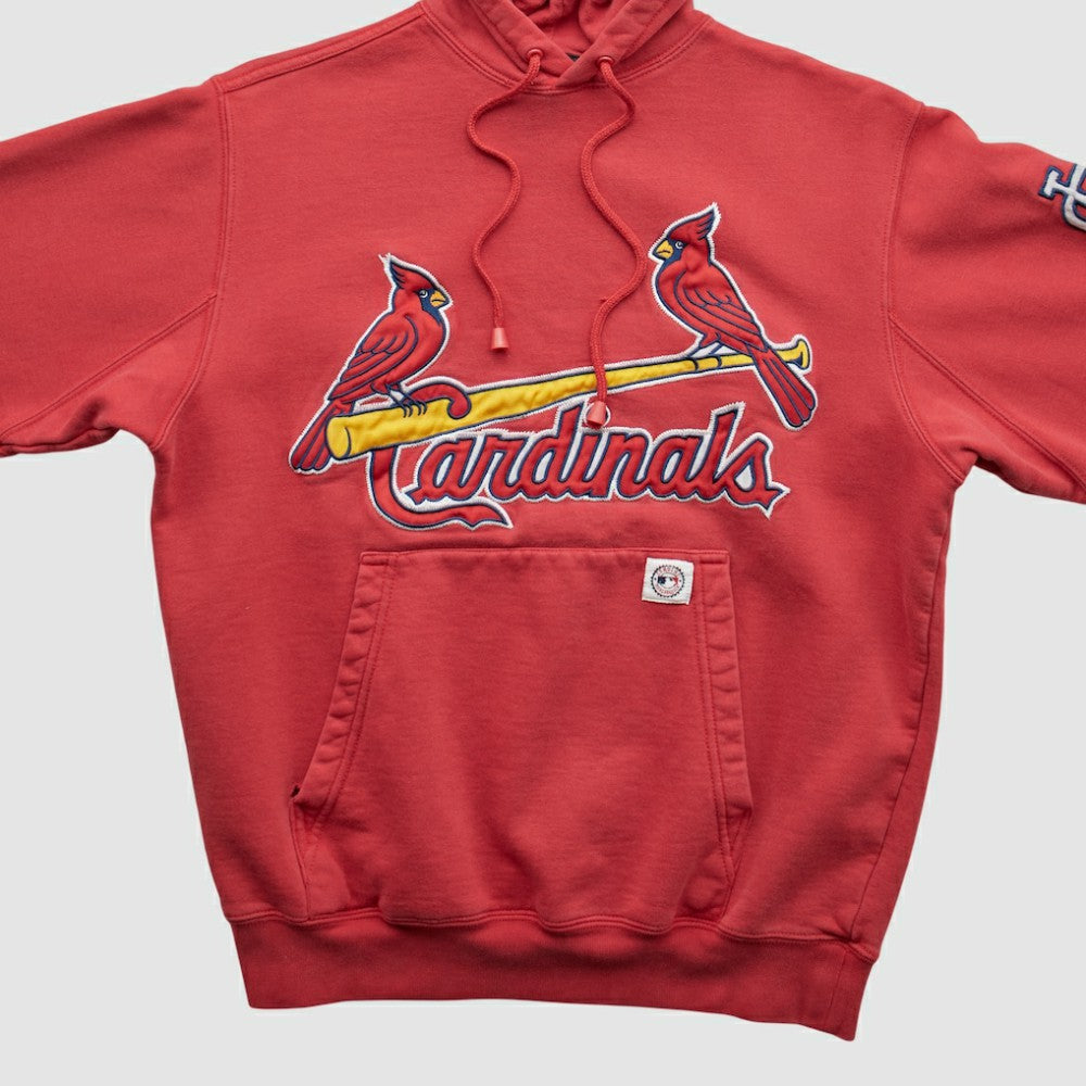 St. Louis Cardinals Stitches 2000s Hooded Pullover Sweatshirt - Red - XVintage Pullover