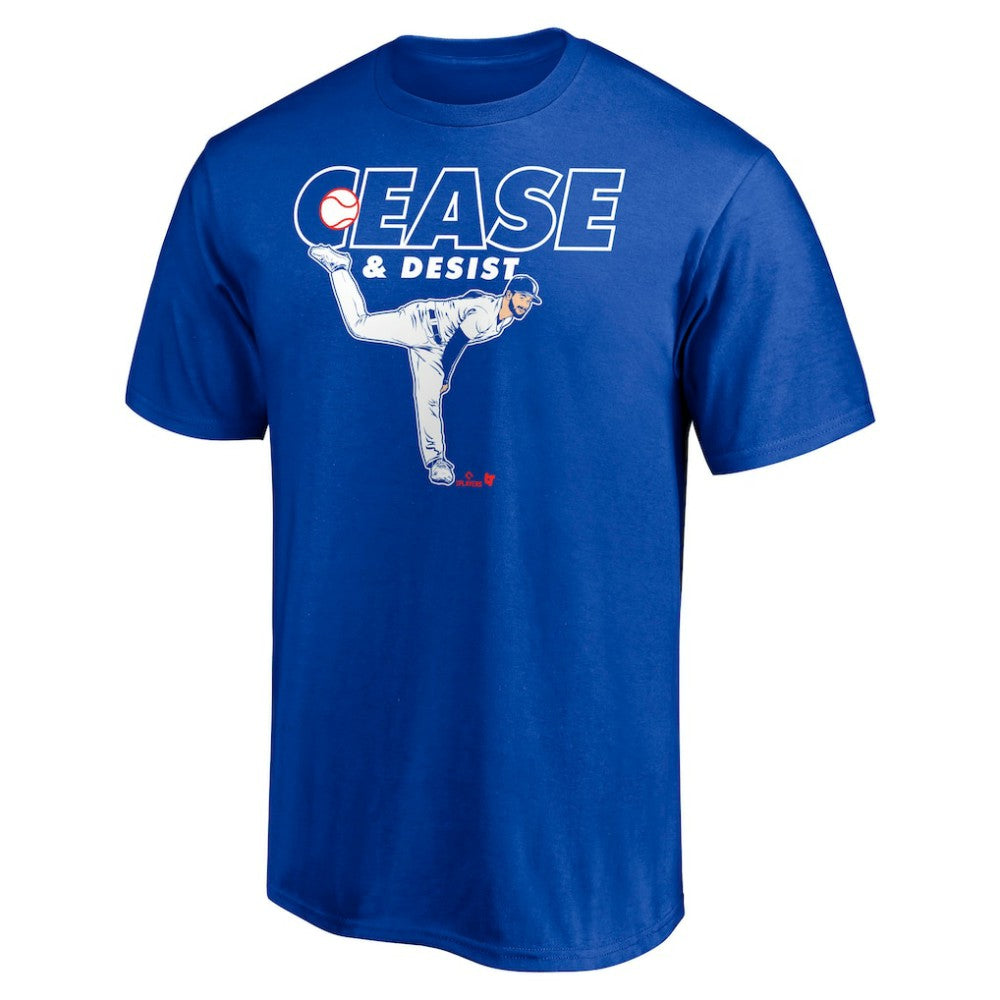 Dylan Cease Toronto Blue Jays BreakingT Unisex Cease And Desist T-Shirt - Royal T-shirts