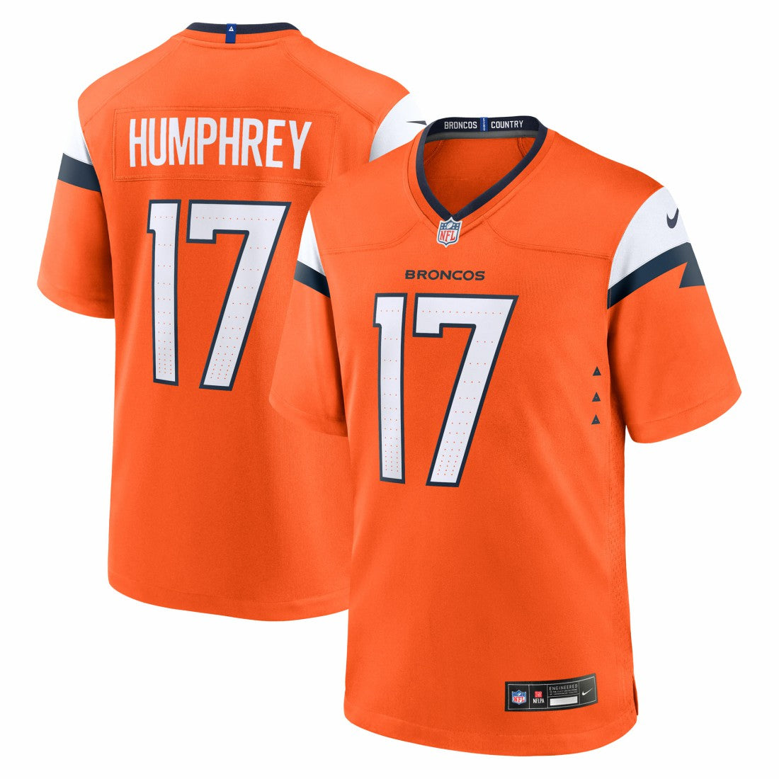 Lil'Jordan Humphrey Denver Broncos Team Game Jersey - Orange Jerseys