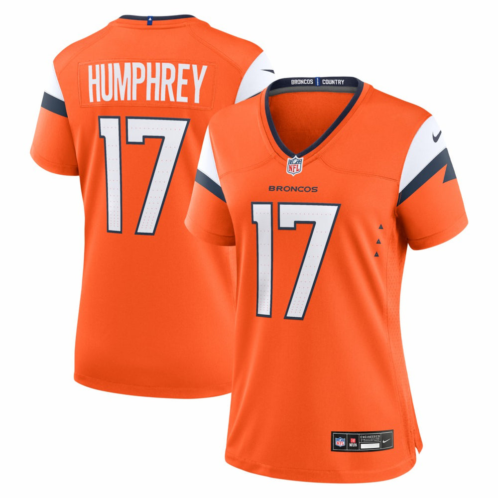 Lil'Jordan Humphrey Denver Broncos Women's Team Game Jersey - Orange Jerseys