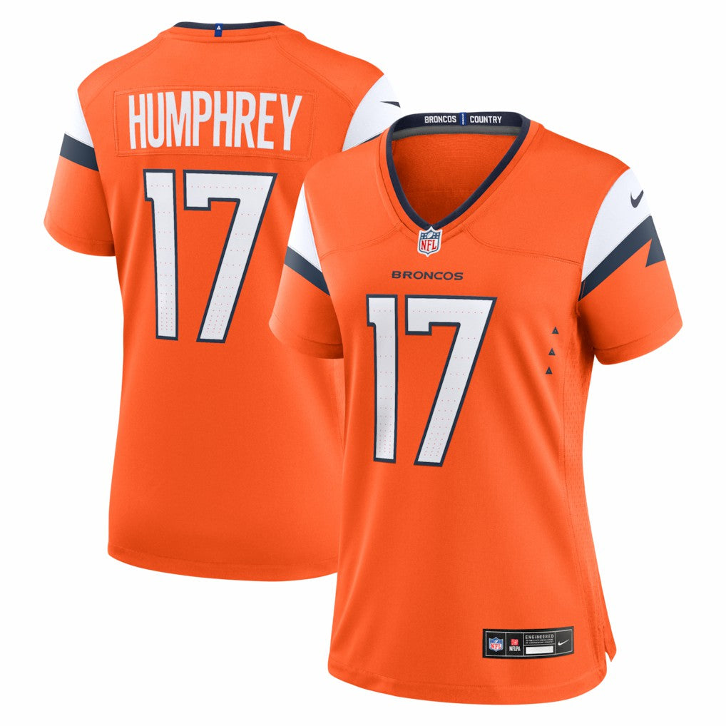 Lil'Jordan Humphrey Denver Broncos Women's Team Game Jersey - Orange Jerseys