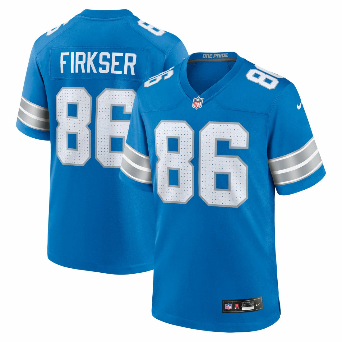 Anthony Firkser Detroit Lions Team Game Jersey - Blue Jerseys