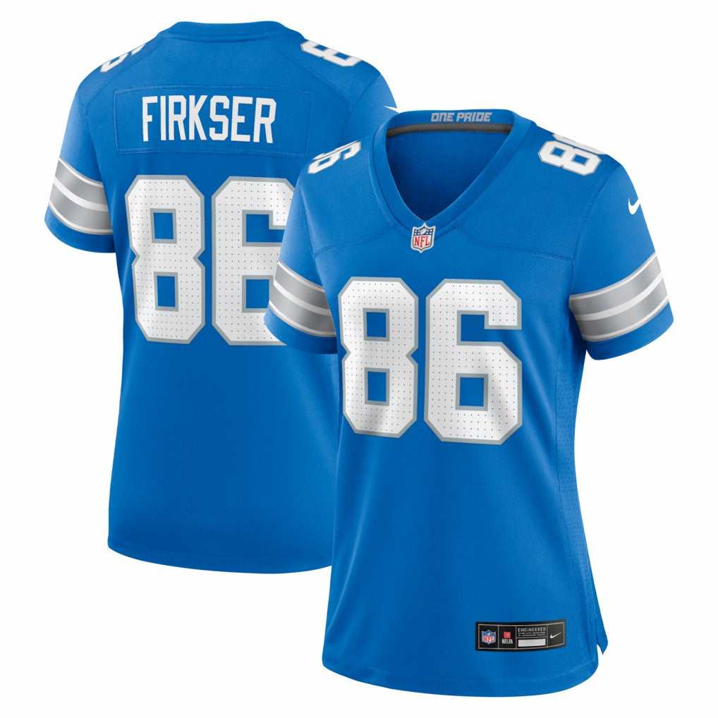Anthony Firkser Detroit Lions Women's Team Game Jersey - Blue Jerseys