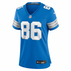 Anthony Firkser Detroit Lions Women's Team Game Jersey - Blue Jerseys