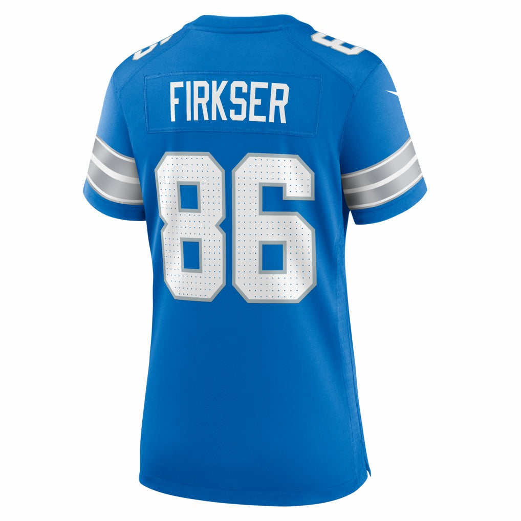 Anthony Firkser Detroit Lions Women's Team Game Jersey - Blue Jerseys