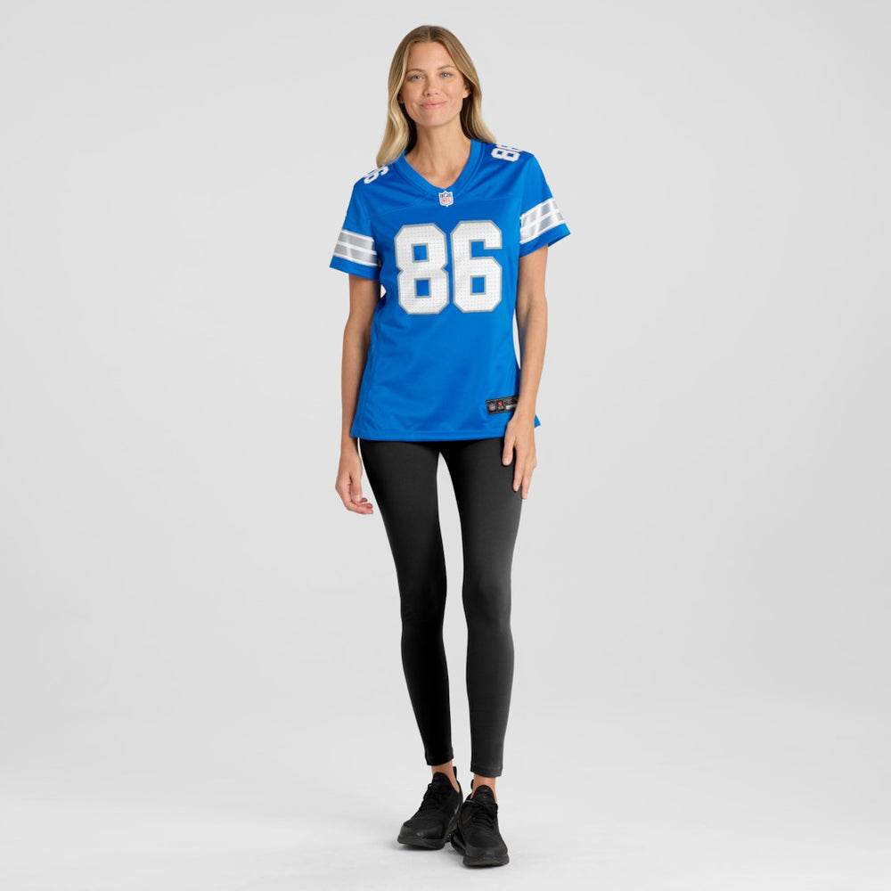 Anthony Firkser Detroit Lions Women's Team Game Jersey - Blue Jerseys