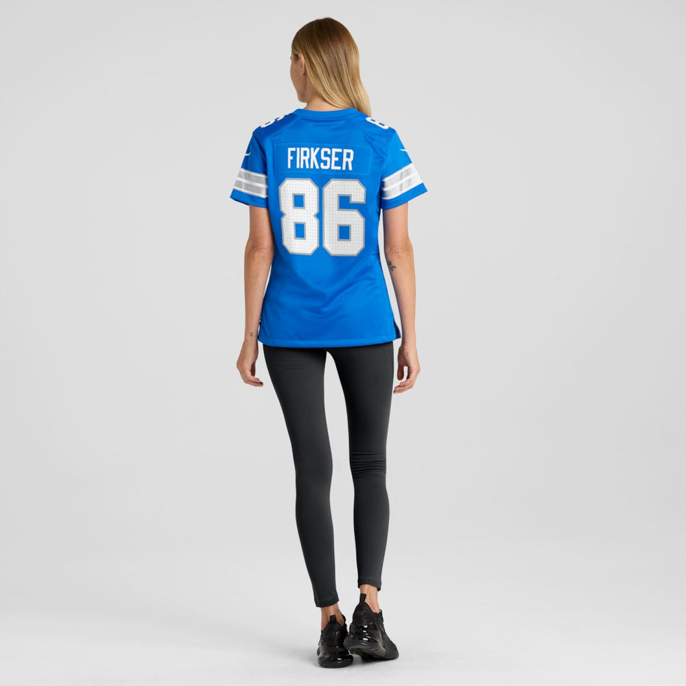 Anthony Firkser Detroit Lions Women's Team Game Jersey - Blue Jerseys