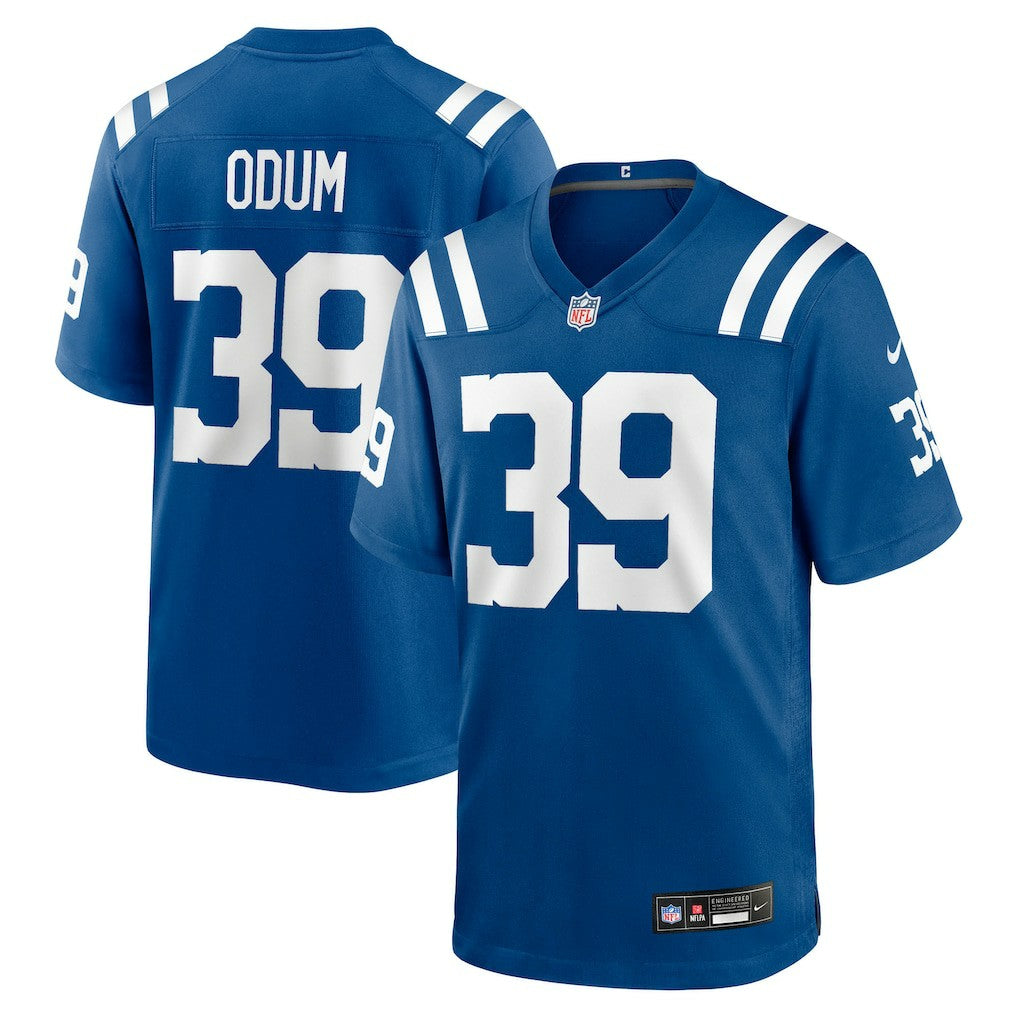 George Odum Indianapolis Colts Team Game Jersey - Royal Jerseys