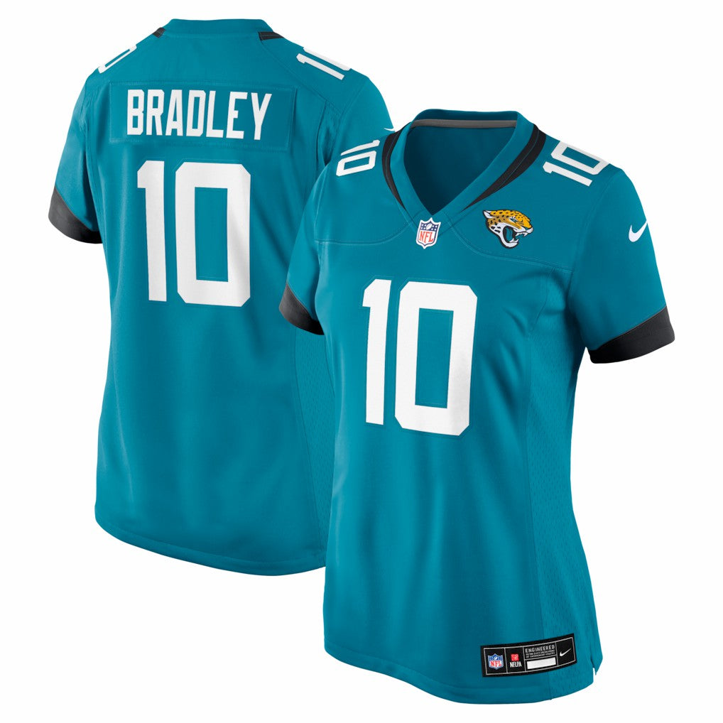 Carter Bradley Jacksonville Jaguars Women's Team Game Jersey - Teal Jerseys