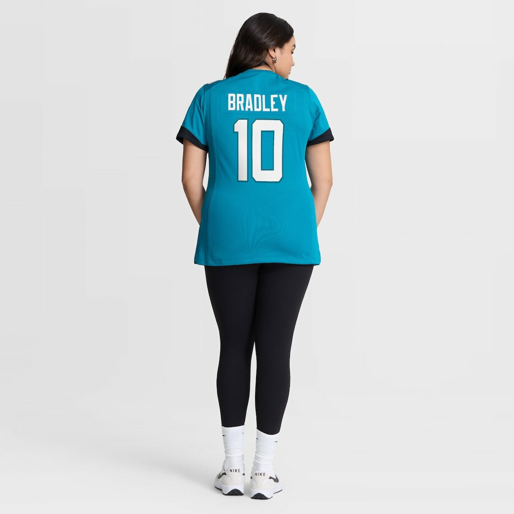 Carter Bradley Jacksonville Jaguars Women's Team Game Jersey - Teal Jerseys