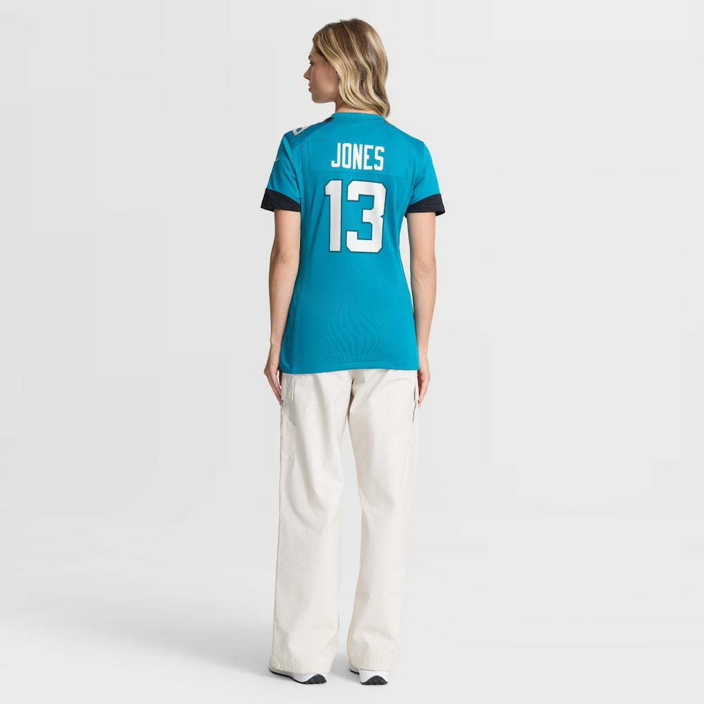 Tim Jones Jacksonville Jaguars Women's Team Game Jersey - Teal Jerseys