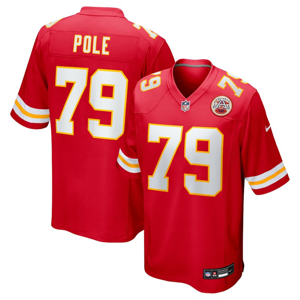 Esa Pole Kansas City Chiefs Team Game Jersey - Red Jerseys