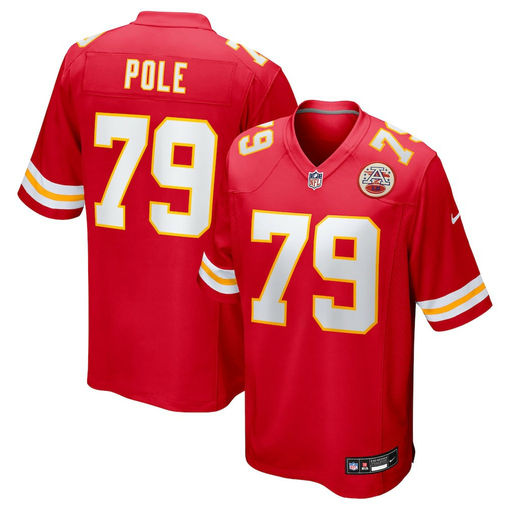 Esa Pole Kansas City Chiefs Team Game Jersey - Red Jerseys