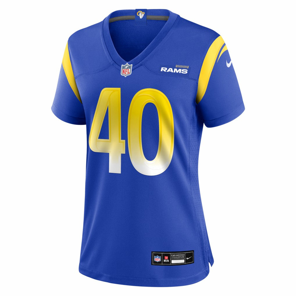 Jesse Luketa Los Angeles Rams Women's Team Game Jersey - Royal Jerseys