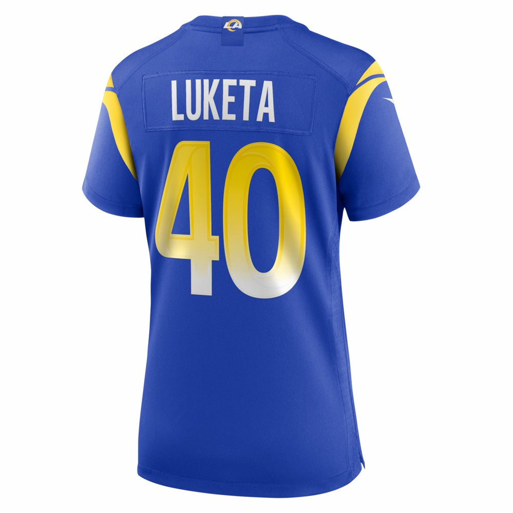 Jesse Luketa Los Angeles Rams Women's Team Game Jersey - Royal Jerseys
