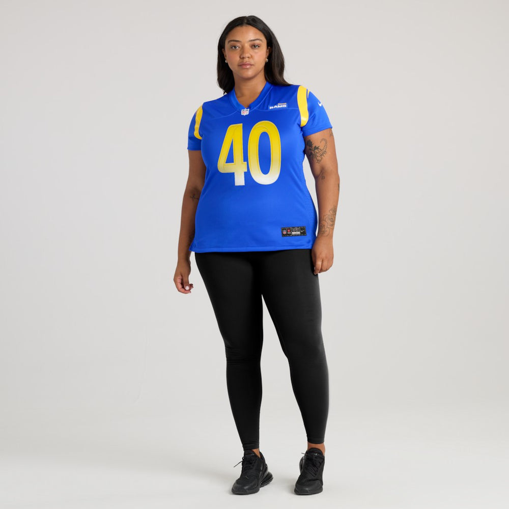 Jesse Luketa Los Angeles Rams Women's Team Game Jersey - Royal Jerseys