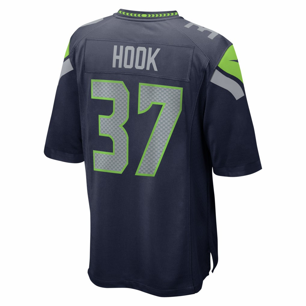 Maxen Hook Seattle Seahawks Team Game Jersey - College Navy Jerseys