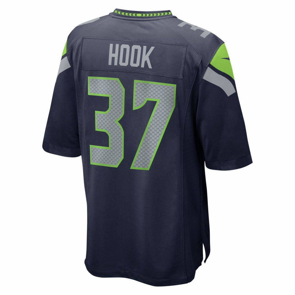 Maxen Hook Seattle Seahawks Team Game Jersey - College Navy Jerseys