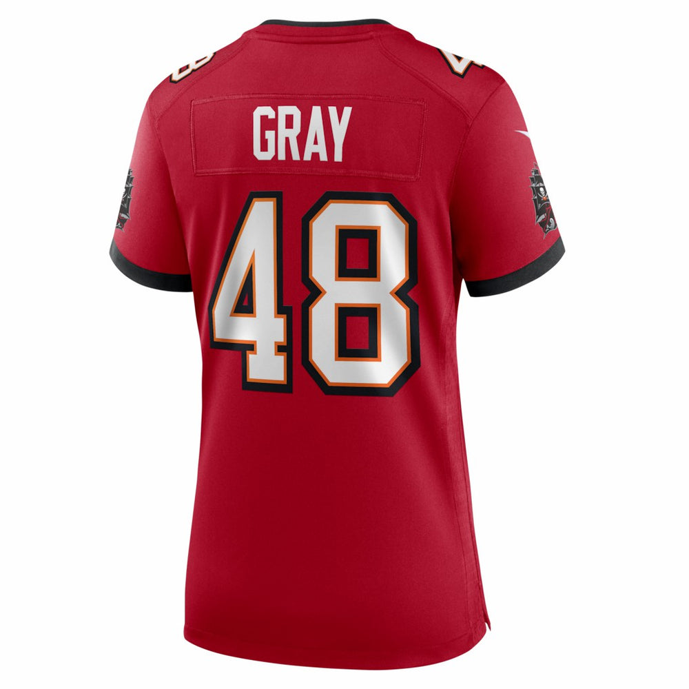 JT Gray Tampa Bay Buccaneers Women's Team Game Jersey - Red Jerseys