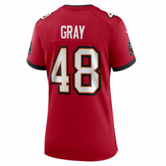 JT Gray Tampa Bay Buccaneers Women's Team Game Jersey - Red Jerseys