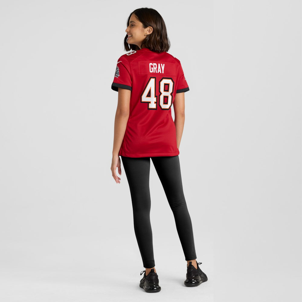 JT Gray Tampa Bay Buccaneers Women's Team Game Jersey - Red Jerseys
