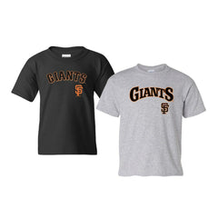 San Francisco Giants Soft as a Grape Youth 2-Pack Logo T-Shirt Set - Black/Gray T-shirts