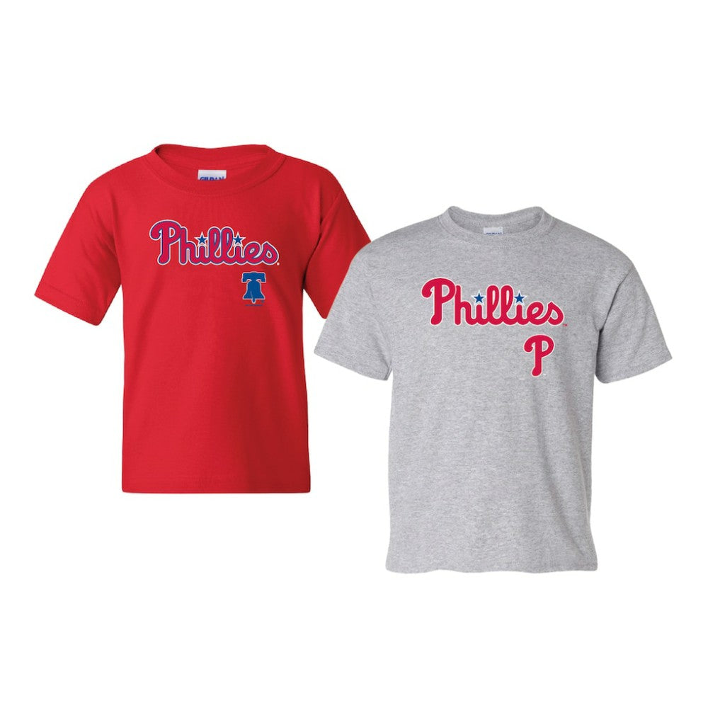 Philadelphia Phillies Soft as a Grape Youth 2-Pack Logo T-Shirt Set - Red/Gray T-shirts